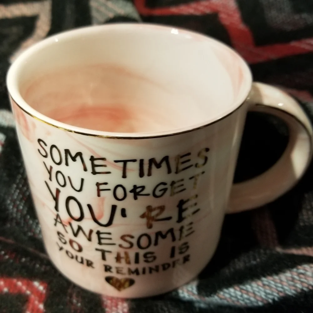Inspirational Cup, Cat Spoon & Journal Set: Sometimes You Forget You're Awes…